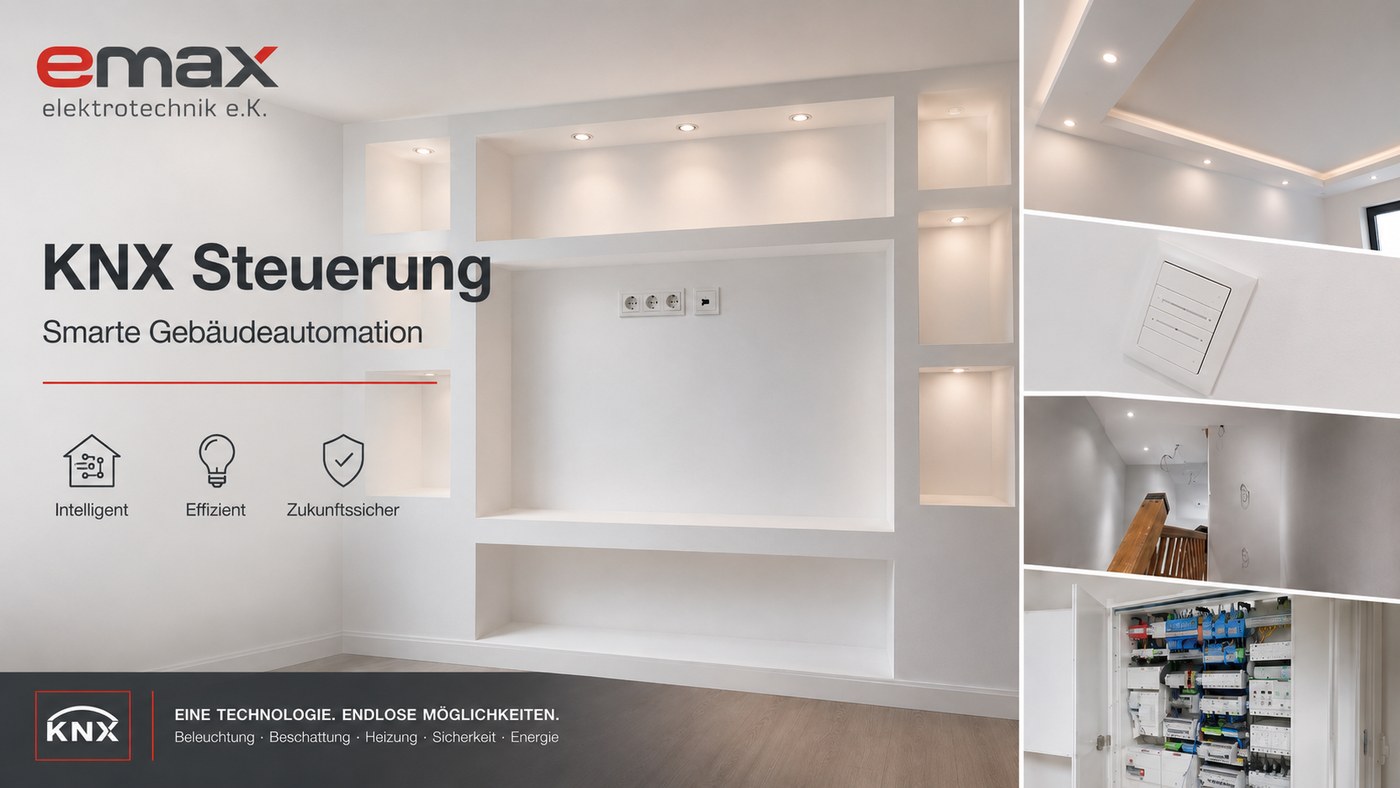 KNX-Gebäudeautomation: Wohnraumbeleuchtung, Schalter und Verteilung